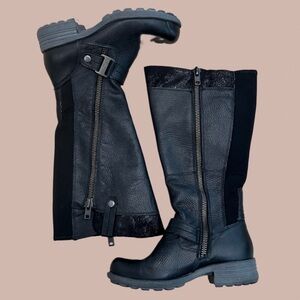 EARTH ORIGINS NWOB Portia knee high tall riding boot in black